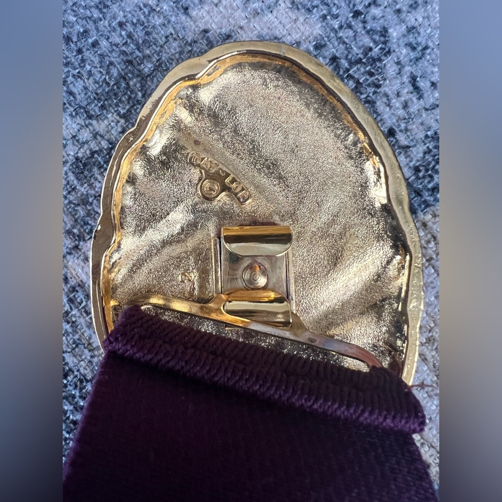 Purple Day-Lor Elastic Statement Belt - Picture 2 of 6